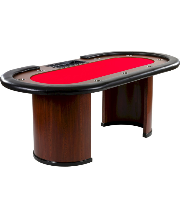 GamesPlanet ROYAL FLUSH table de Poker 213x106x75cm bois/rouge