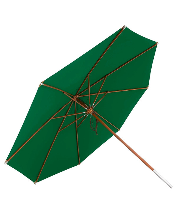 Parasol Ø4m imperméable avec toit antivent - vert foncé