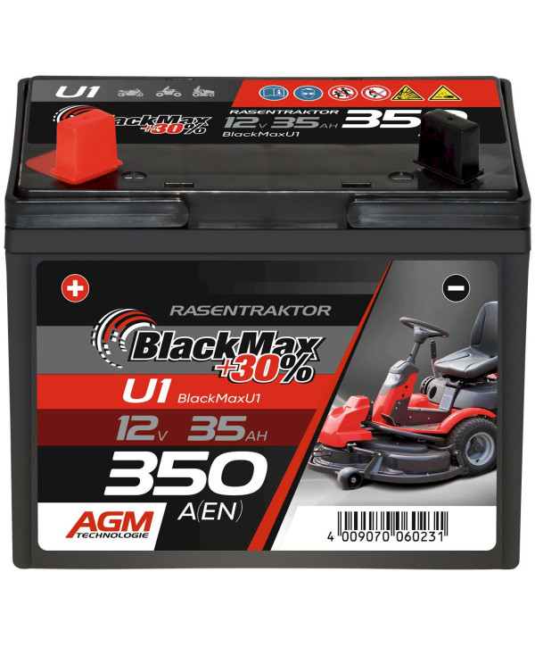 BlackMax C60-N30-A 53034 Aufsitzmäher Batterie 12V 35Ah Rasenmäher