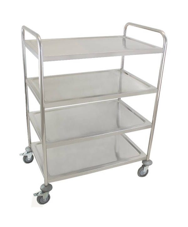 Beeketal BSW-4 chariot de service inox jusqu'à 300 kg - 4 étagères
