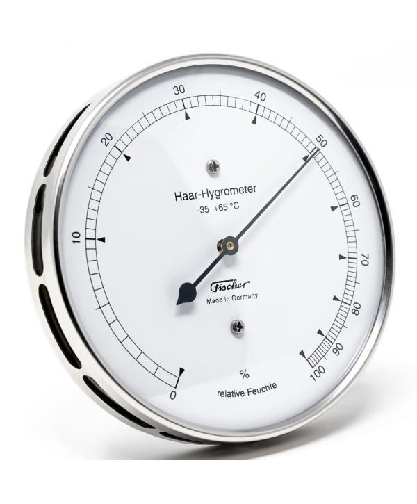 Fischer Hygromètre à cheveux avec boîtier en acier inoxydable