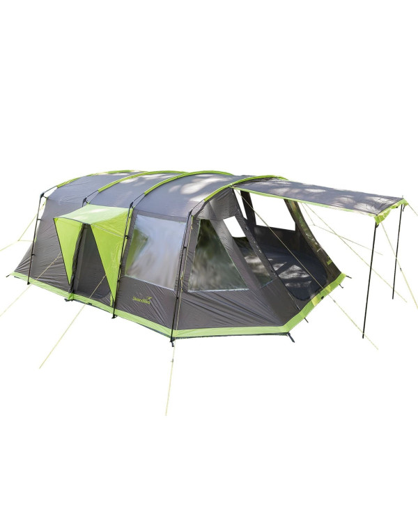 Skandika Nordland 6 Protect tente tunnel 6 places avec tapis de sol cousu et 3 entrées