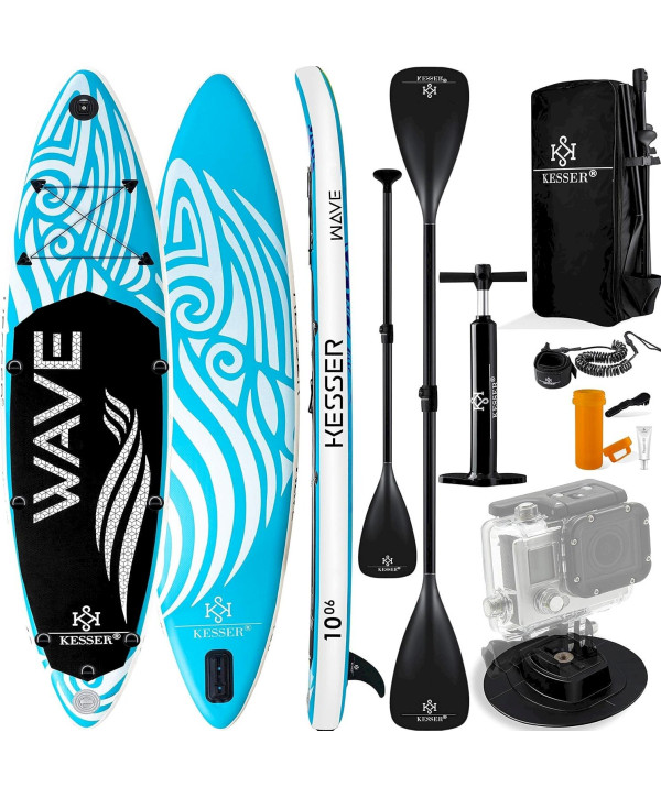 KESSER Aqua SUP Board Set gonflable 320cm bleu clair
