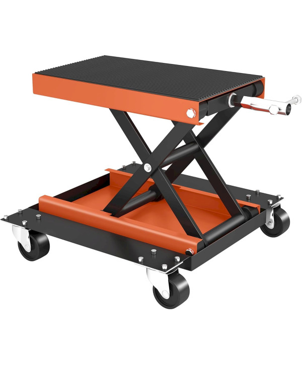 HOMCOM Cric de moto Charge maximale : 500kg Hauteur réglable 135 à 390 mm