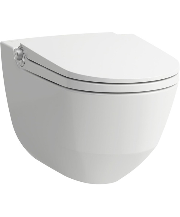 Laufen Cleanet Riva WC lavant blanc LCC Active suspendu sans bride incluant télécommande avec écran tactile
