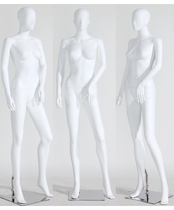 Mannequin LF4-6 féminin 178cm 7 parties détachables blanc mat