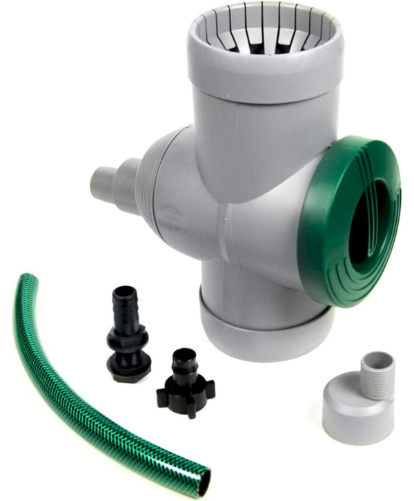 Beckmann collecteur filtrant pour récupération eau de pluie gris