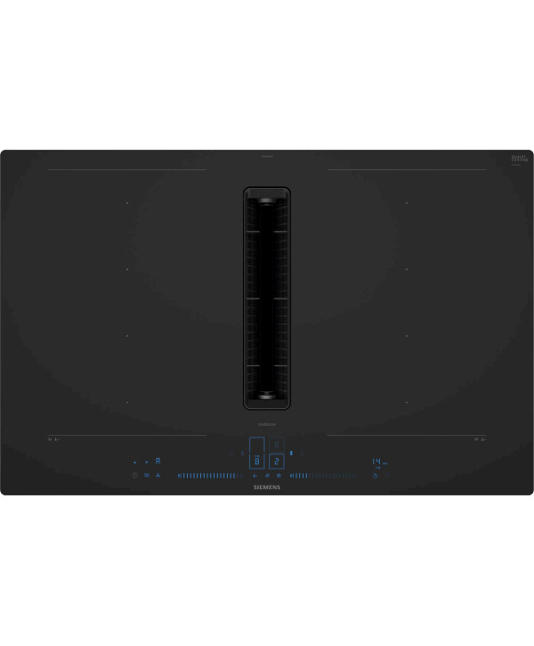 Siemens EX80BNX68E iQ700 plaque induction aspirante 80cm noir mat à fleur de plan
