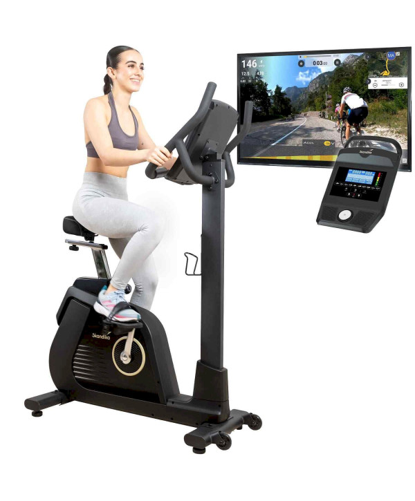 Skandika Cykling P14 Ergomètre vélo de fitness avec 32 programmes d'entraînement et Bluetooth