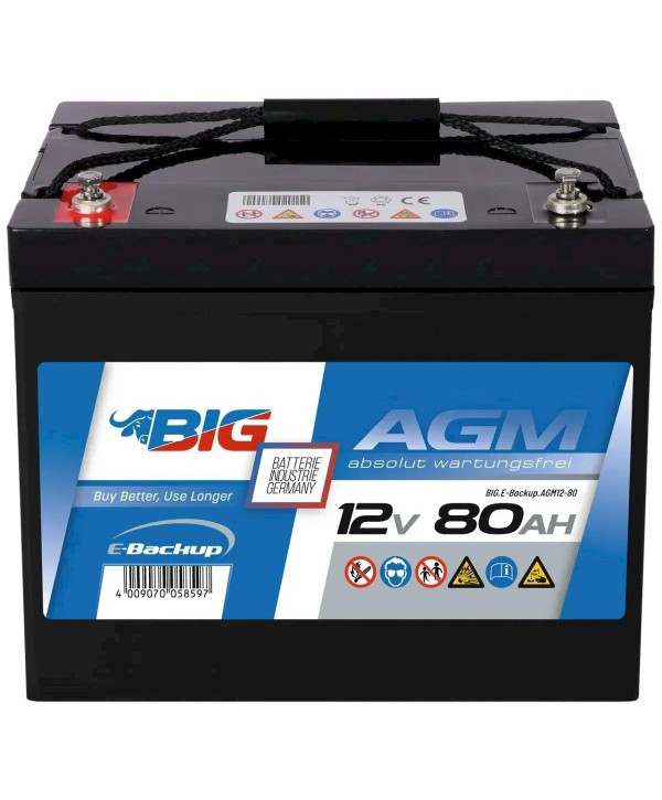 BIG E-Backup AGM 12V 80Ah USV Batterie