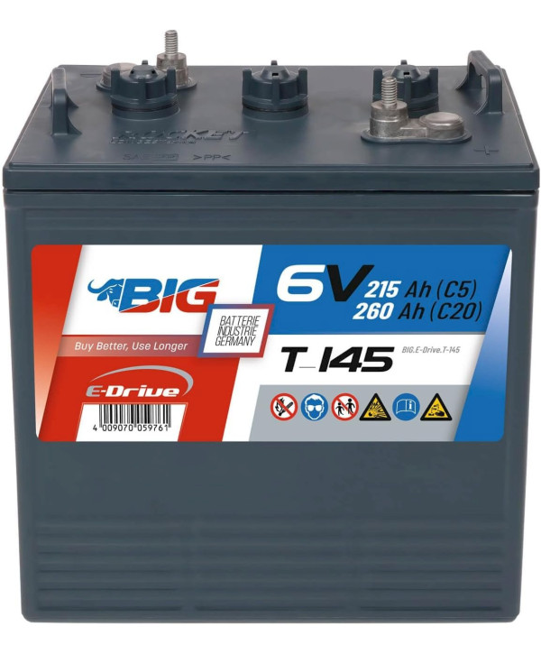 BIG E-Drive T-105 (GC2) 6V 260Ah Traktionsbatterie