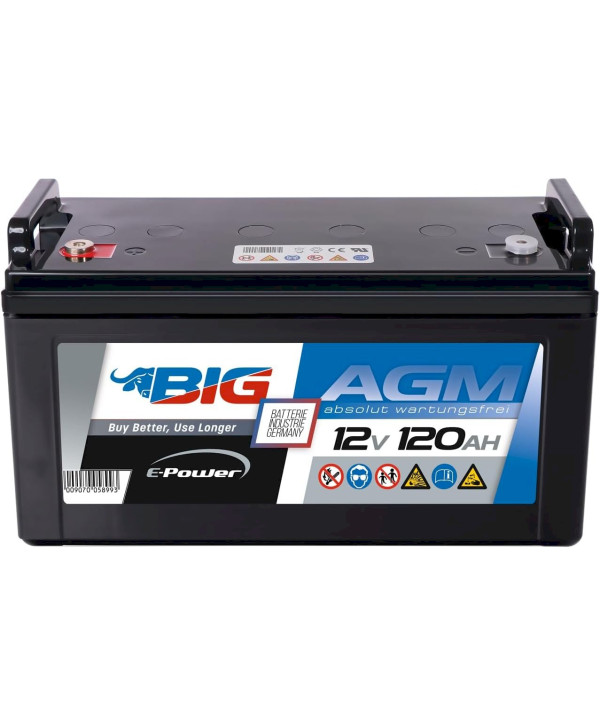 BIG E-Power AGM 12V 120Ah Versorgerbatterie
