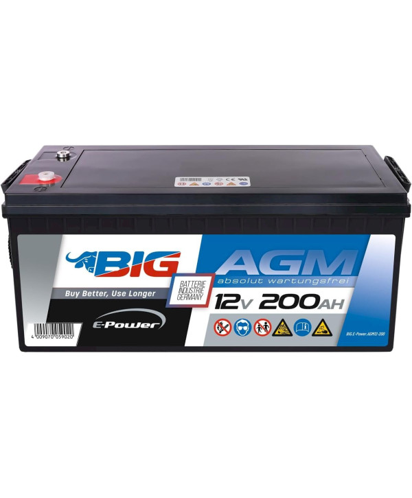 BIG E-Power AGM 12V 200Ah Versorgerbatterie