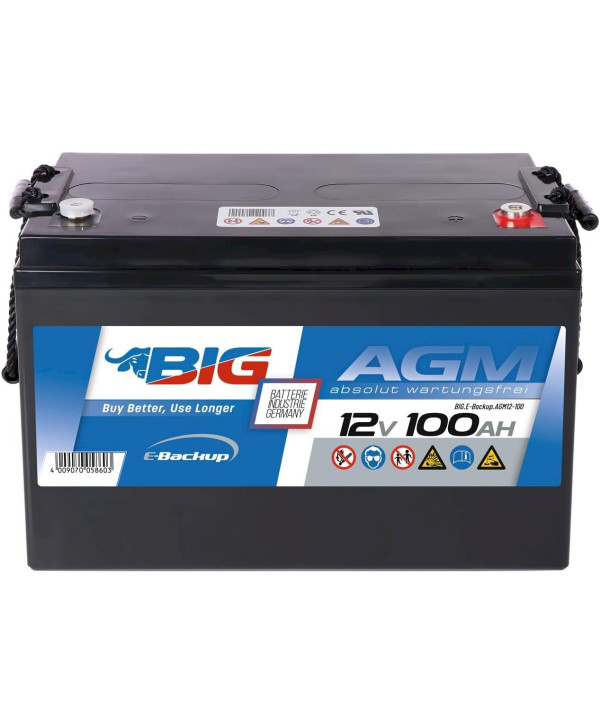 BIG E-Backup AGM 12V 100Ah USV Batterie