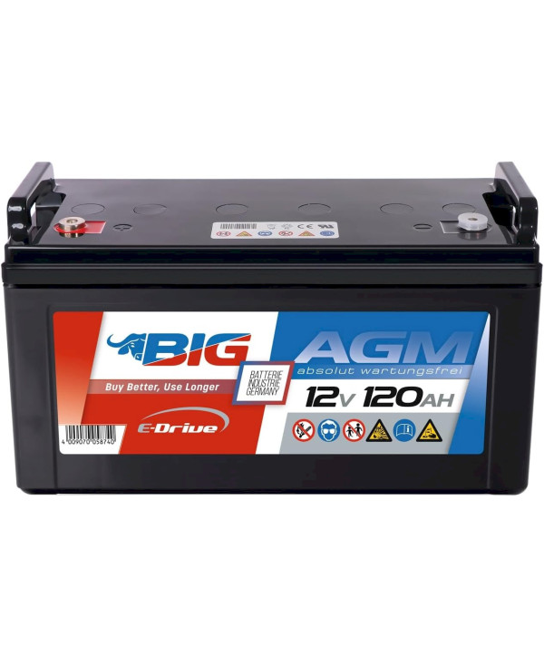 BIG E-Drive AGM 12V 120Ah Traktionsbatterie