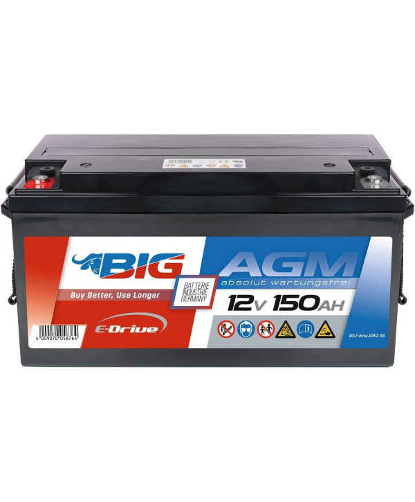 BIG E-Drive AGM 12V 150Ah Traktionsbatterie