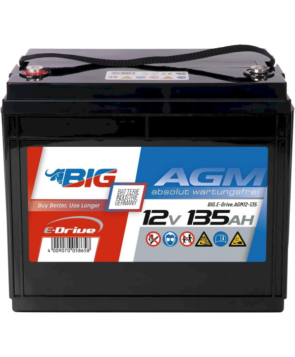 BIG E-Drive AGM 12V 135Ah Traktionsbatterie