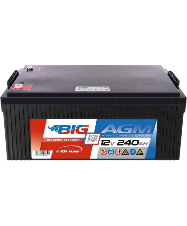 BIG E-Drive AGM 12V 240Ah Traktionsbatterie