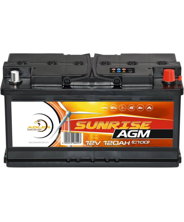 Adler Sunrise AGM 12V 120Ah C100 Versorgerbatterie