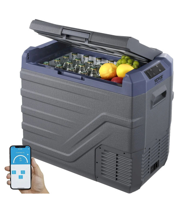 VEVOR réfrigérateur portable 45L à zone unique -20 à 20 °C - 12/24V CC et 100–240V CA