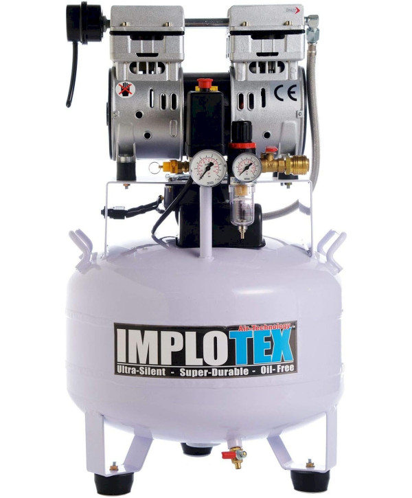Implotex compresseur silencieux 850W, 230V, Ansaugleistung 150 l/min, 8 bar, nur 55dB, ölfrei