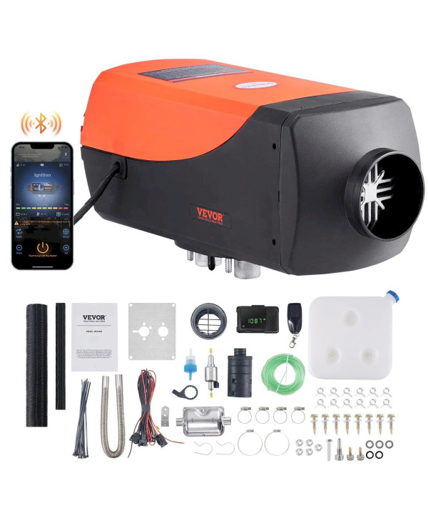 VEVOR 8kW 12V Dieselheizung mit Bluetooth-APP Standheizung Luftheizung Lufterhitzer Lkw Bus