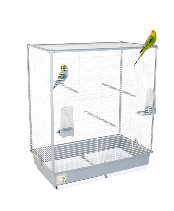 GarPet Großer Vogelkäfig Wellensittich Kanarien Papagei Käfig Vogelbauer 70 x 40 x 80cm