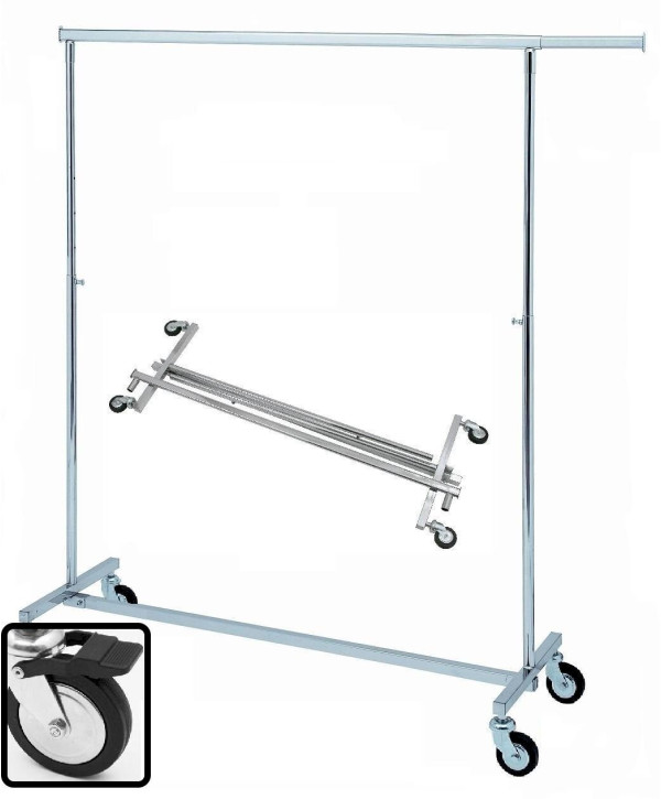 Jumbo Kleiderständer klappbar mit Rollen / Breite 140-220cm / Höhe 155-220cm / bis zu 140kg