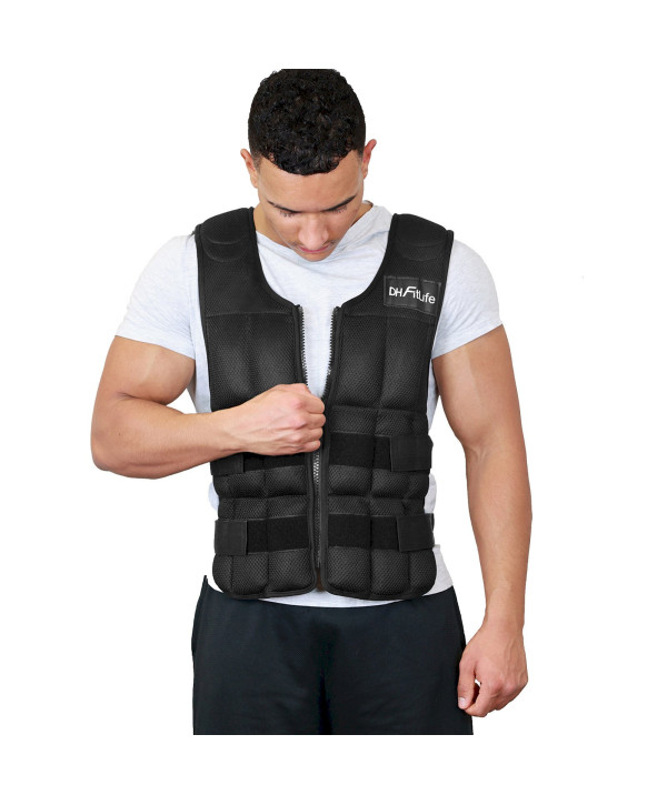Veste lesté 30kg Gilet pour la musculation à fermeture éclair