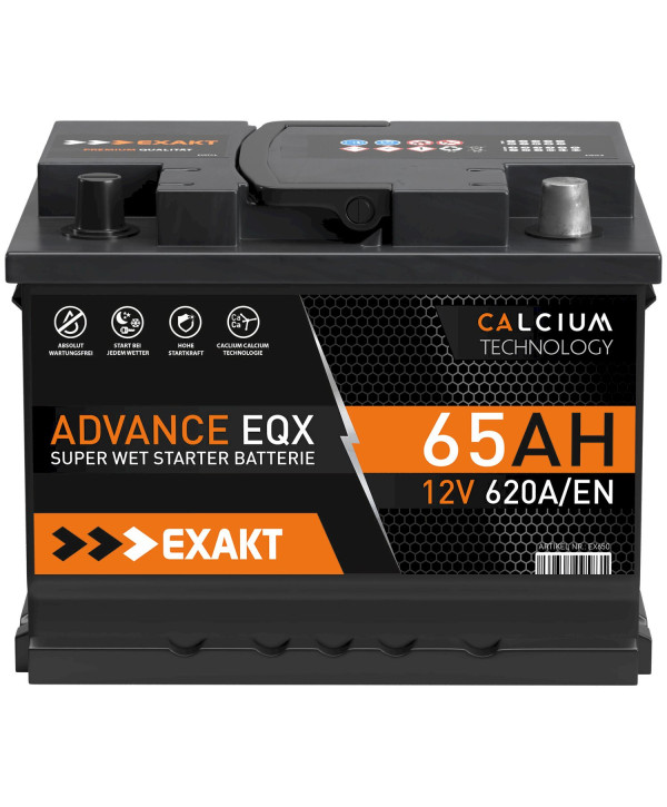 EXAKT ADVANCE EQX Autobatterie 12V 65Ah 950A Starterbatterie