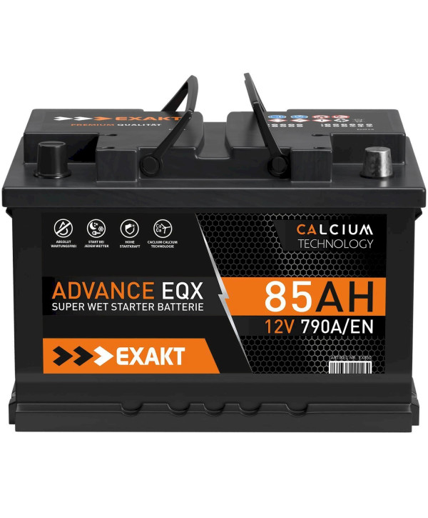 EXAKT ADVANCE EQX Autobatterie 12V 85Ah 950A Starterbatterie