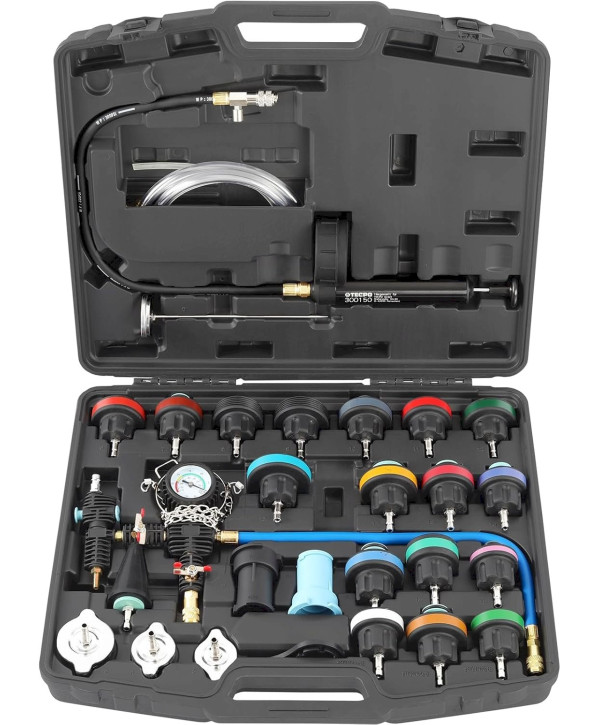 TECPO Kühlsystem Abdrückgerät 27-teilig Kühlsystem Tester