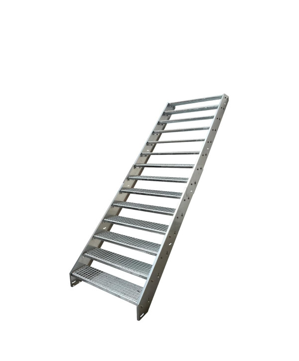 Stahltreppe Verzinkt 14 Stufen (B 120 x H 266 cm)