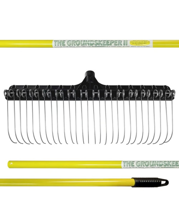 The Groundskeeper II Rechen mit austauschbare Metallzinken und Glasfaserstiel - Breite 53cm - Länge 137cm