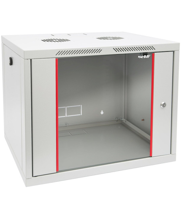 HMF armoire server et réseau 19 pouces 9U entièrement monté gris clair