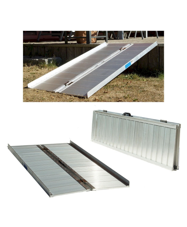 Baumarktplus Rampe d'accès 152 cm Pliant Léger Aluminium Rampe Mobile Rampe