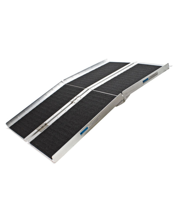 Aluminium Auffahrrampe rutschfest doppelt faltbar 244cm Traglast 270kg
