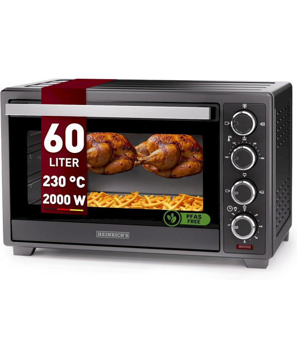 Heinrich´s HMO 8407 mini-four à convection 60L 2000W 100-230°C