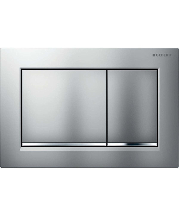 Geberit Betätigungsplatte Omega 30 115080KN1 seidenglanz/hochglanz-chrom, für Omega Spülkasten
