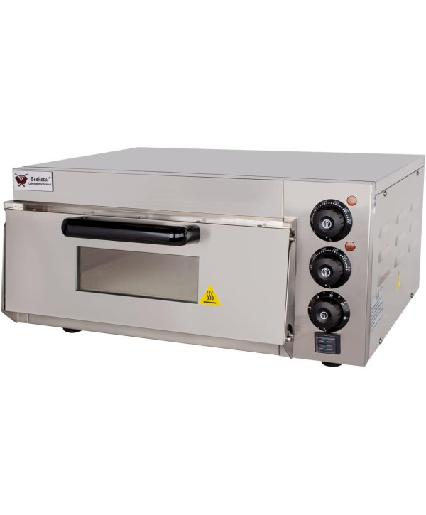 Beeketal BPO33-1 Pizzaofen 2000W 350°C mit 400x400mm Schamottstein Backfläche