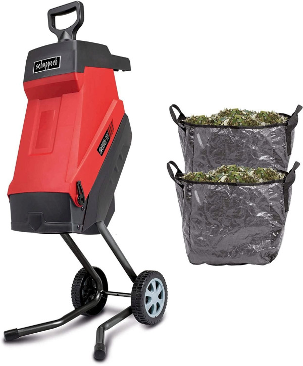 Scheppach GS55 Elektro-Gartenhäcksler, 2400W - Schnittstärke 45mm - 45L Fangsack