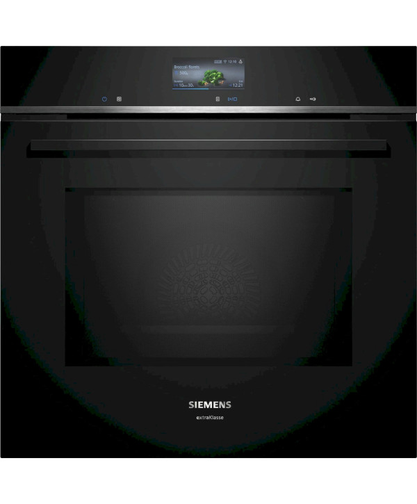 Siemens HM776GNB1F iQ700 Einbau-Backofen mit Mikrowellenfunktion 60 x 60 cm schwarz