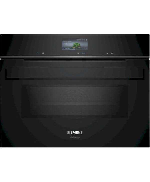 Siemens CM976GMB1 iQ700 Kompakt Einbau-Backofen mit Mikrowellenfunktion 60 x 45 cm schwarz