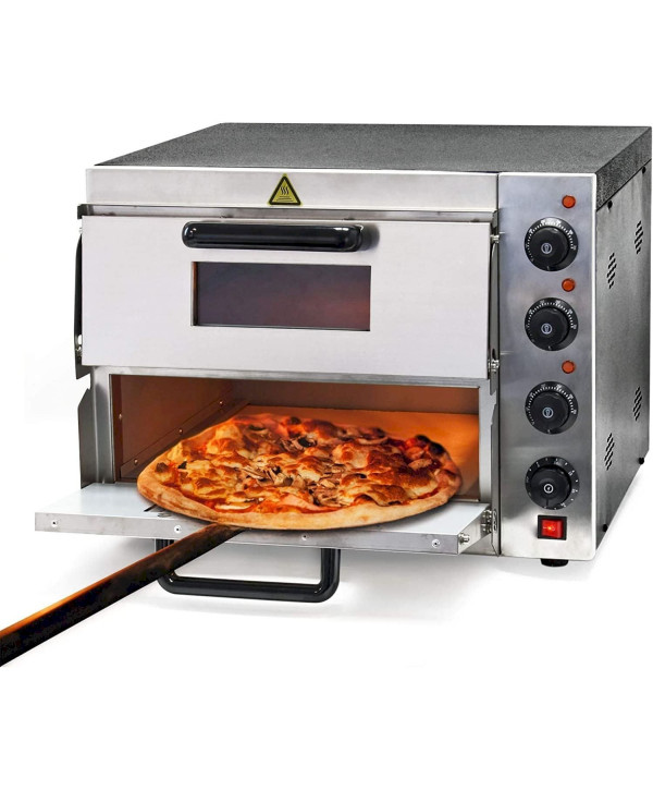 WilTec Four à Pizza électrique 2 Étages 3000W Pierre réfractaire alimentaire ⚠️ATTENTION: Prise T23⚠️