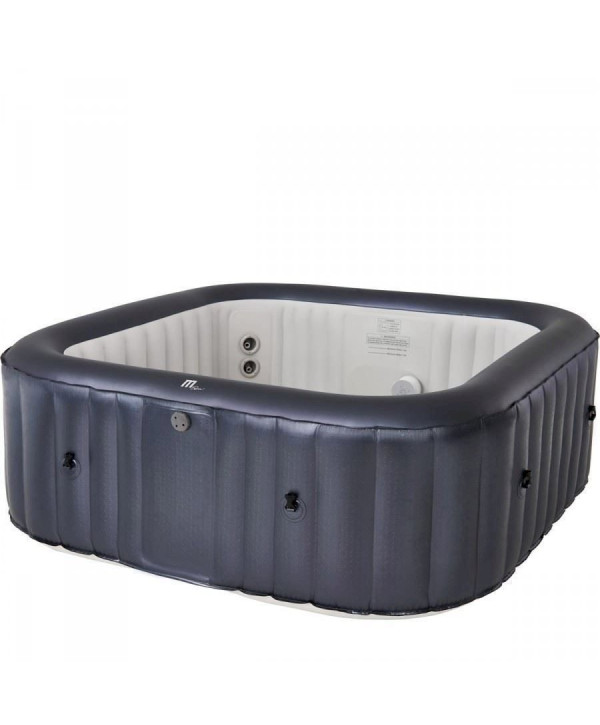MSpa Muse OTIUM aufblasbar Whirlpool für 6 Personen 185x185x68cm In-Outdoor Pool - 125 Massagedrüsen - Aufblasfunktion per