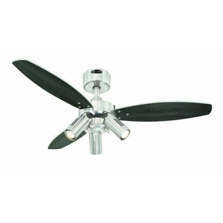 Westinghouse Ceiling Fans Ventilateur de plafond en nickel brossé/Wengé Argenté 105 cm